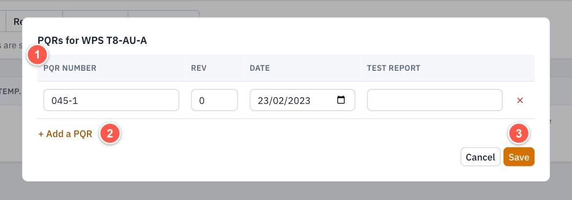 Edit the PQRs of a WPS