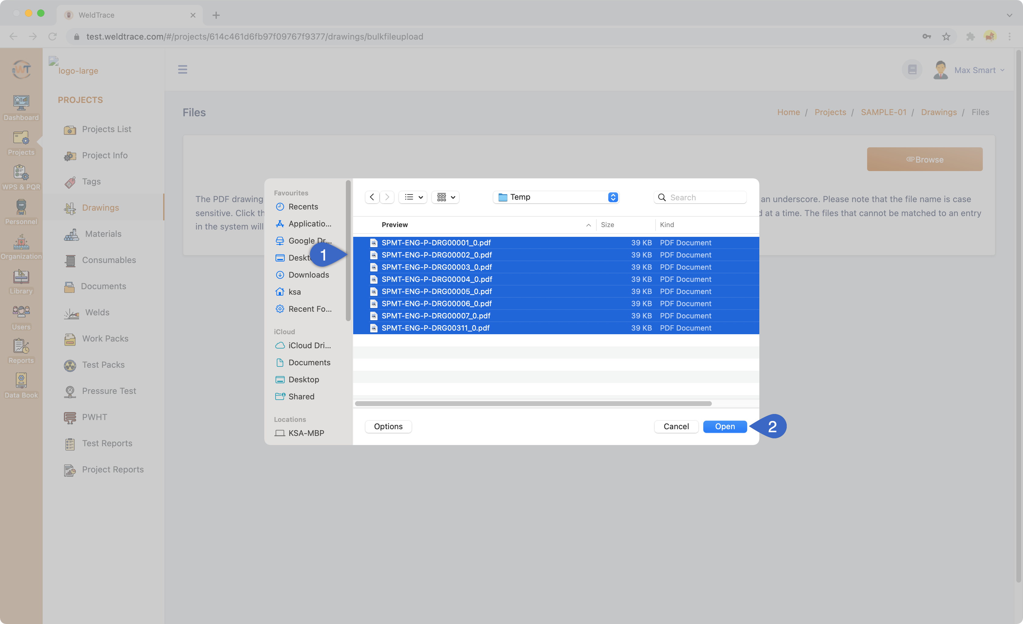 Bulk File Upload Feature In WeldTrace